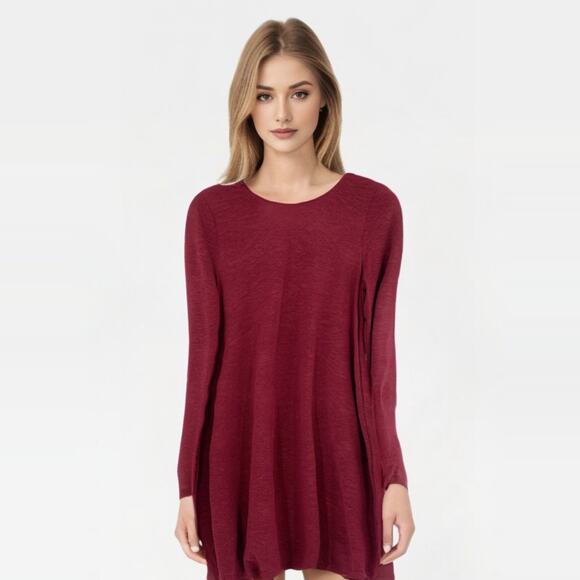 2/$30 SHOW ME YOUR MUMU Toby Tie Dress Size M Shift Maroon Mini - Picture 9 of 11